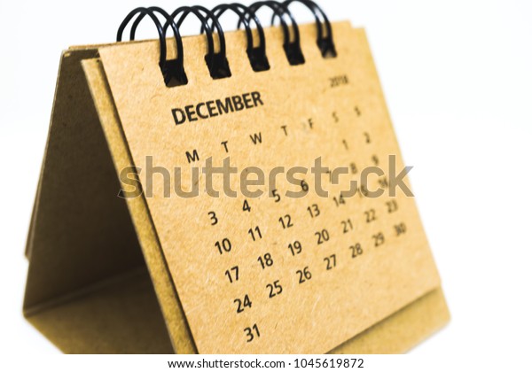 Brown Old Vintage Desk Calendar December Stock Photo Edit Now
