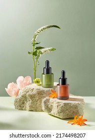 Brown Orange Skin Care Essence Stone Petal Plant Scene