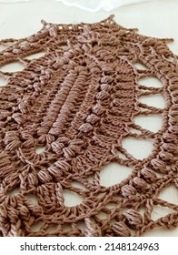 Brown Oval Doily. This Photo Has Been Taken In Prague, 2022