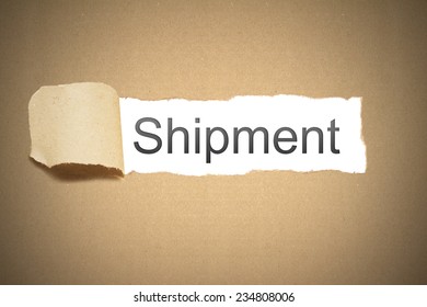 brown package paper torn to reveal shipment - Shutterstock ID 234808006