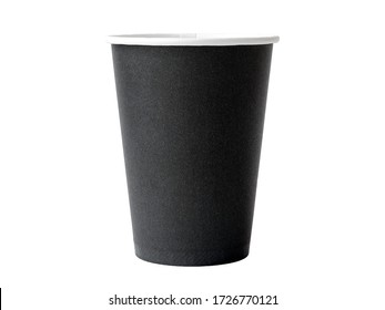 brown paper coffee Cup isolated on white background for design or project, close-up - Shutterstock ID 1726770121
