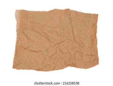 Brown Paper On White