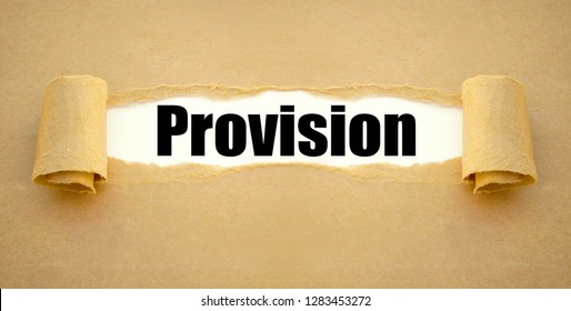 Brown paper work with the german word for commission - Provision - Shutterstock ID 1283453272