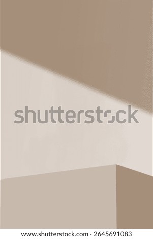 brown podium with top viewing angle with natural cream light suitable for displaying a product