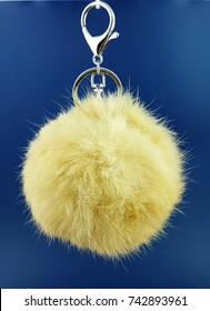 Brown Pom Poms Soft Fluffy Key Chain