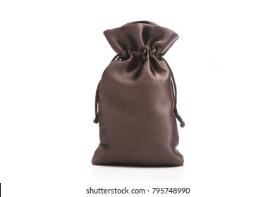 Brown pouch for jewelry - Shutterstock ID 795748990