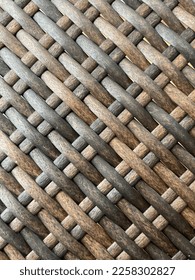 brown rattan texture with black combination - Shutterstock ID 2258302827