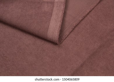 Brown Ribbed Corduroy Background Corduroy Fabric Stock Photo 1504065809