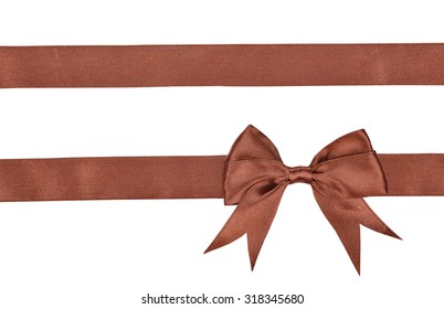 brown satin ribbon