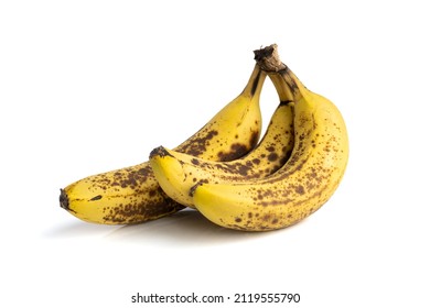 brown ripe bananas with white background - Shutterstock ID 2119555790