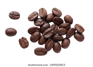 Brown roasted coffee beans seeds isolated, coffee bean isolate, white background, bean isolated on white - Powered by Shutterstock