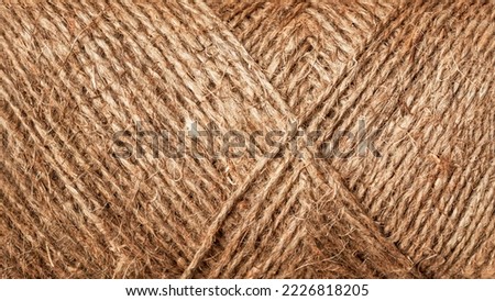 Brown rope texture pattern. Coarse threads, vintage background