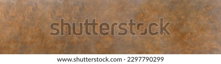 Brown rust patterned wall background for design in your work banner concept, Large wide angle shot background.