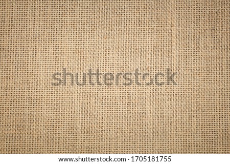 Brown sackcloth texture or background and empty space.