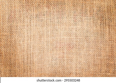 Brown Sackcloth Texture Background With Vintage Grunge Border - Gunny Bag