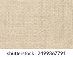 Brown sackcloth woven texture background in natural pattern. Jute hessian burlap, linen background in light beige cream color blank. Weaving canvas fiber line cotton cloth textured as organic.