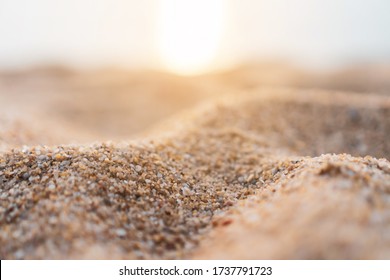 Brown sand texture background from fine sand with natural line wave on it.