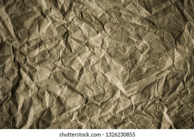 Brown Scrunched Paper Textured Background