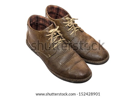 Brown Shoe white background 