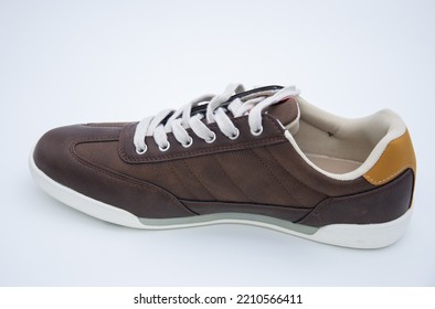 BROWN Sneakers Sport Shoe , Stitching Detail On Sport Shoes