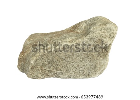 Brown  stone isolate on  white  background