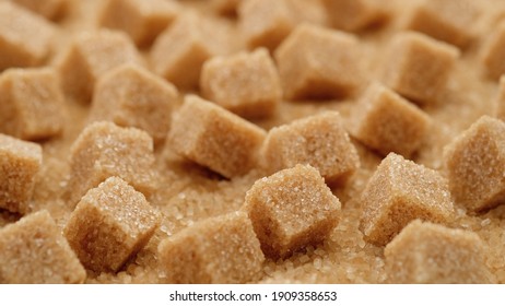 Brown Sugar Cubes Close Up