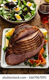 Brown Sugar Glazed Spiral Cut Ham For Easted Dinner