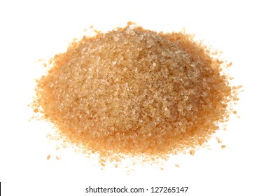 Brown Sugar Isolated On White Background