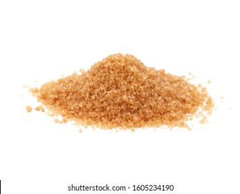 Brown sugar isolated on white background