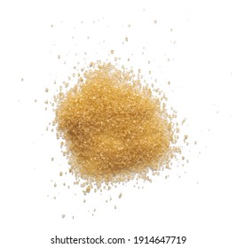 Brown Sugar Isolated On White Background
