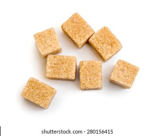 Brown Sugar Isolated On White Background