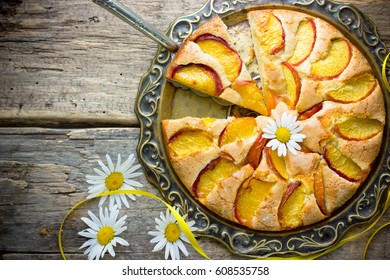 Brown Sugar Peach Slab Pie