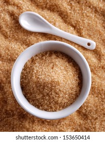 Brown Sugar In White Bowl