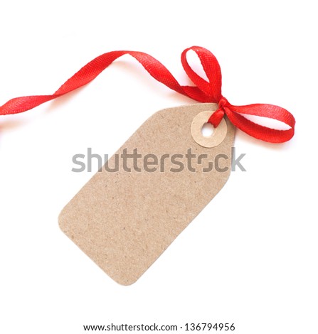 Similar – Image, Stock Photo White gift box with label on wooden table