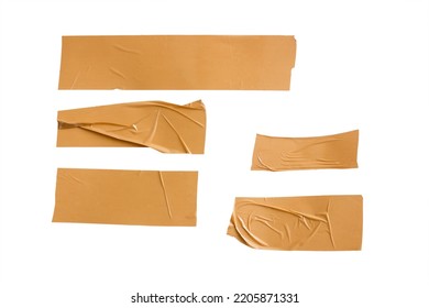 Brown Tape Isolated On White Background. Sticky Tape