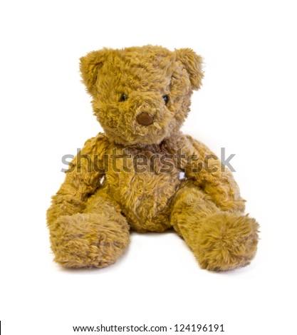 brown teddy bear isolated on white