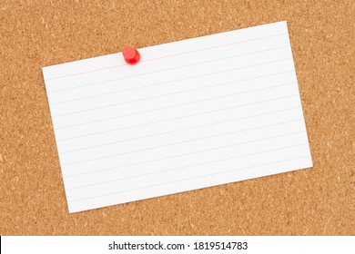 Brown Texture Corkboard With Index Card Background With Copy Space For Your School Or Office Message