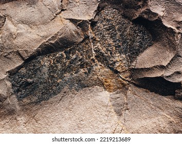 Brown Texture. Stone Background. Rock Texture. Grunge Rough Structure. Abstract Texture. Rock Surface With Cracks. Rock Pile. Paint Spots Wall. Wall Marble.