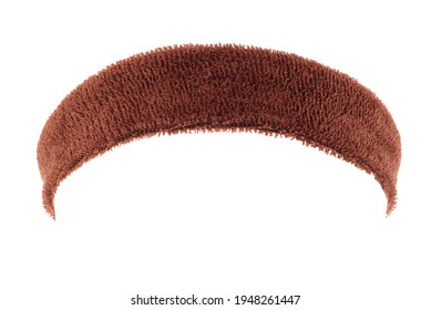 Brown Training Headband Isolated On White