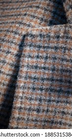 Brown Tweed Jacket Chest Flaps