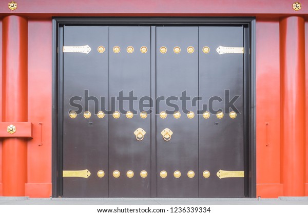 Brown Vintage Background Japanese Traditional Temple Stock Photo