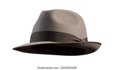 Brown Vintage hat isolated on white background