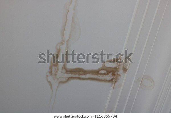 Brown Water Marks On Ceiling Stock Photo Edit Now 1116855734