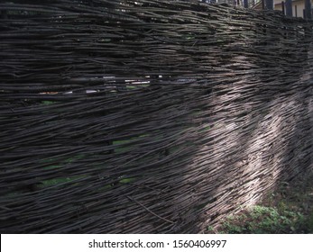 The Brown Wattle Fence Background