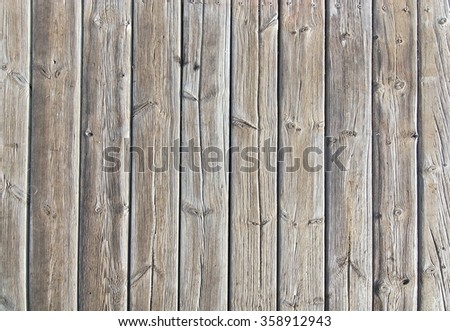 Brown weathered boardwalk planks background in Mallorca Balearic islands, Spain