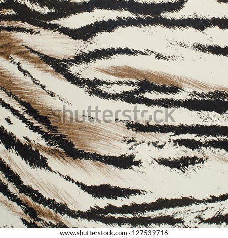 Brown and white tiger skin artificial pattern background.
