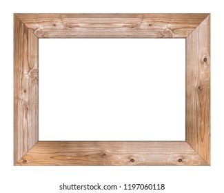 Brown Wood Frame Isolated On White Stock Photo 1197060118 | Shutterstock