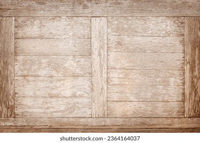Brown wood texture background old panels - Shutterstock ID 2364164037