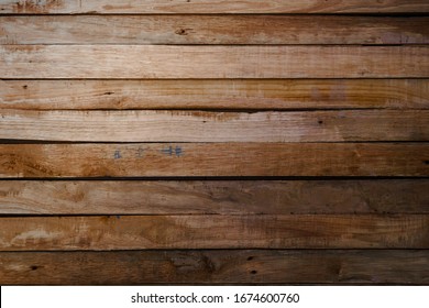 Brown Wood Texture Background Of Tabletop Seamless. Wooden Plank Old Of Table Top View And Board Nature Pattern Are Surface Grain Hardwood Floor Rustic Dark. Design Decorative Laminate Wall Summer.