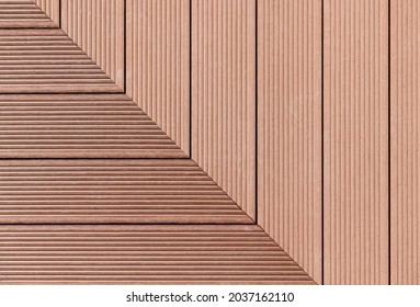 Brown Wpc Material Composite Deck For The Construction Of Terraces